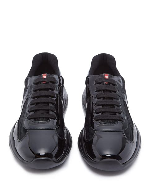 black patent prada americas cup|Prada America's Cup black shoes.